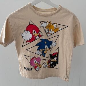Old Navy Beige Sonic & Friends Short Sleeve Tee